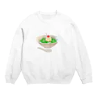 岡ちゃん@奇Tクリエイター｜王道のおもしろ Tシャツ販売中！のクリームソーダのデカ盛り Crew Neck Sweatshirt