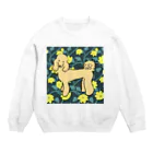 meijinoumareのクロエちゃんグッズ（フラワー） Crew Neck Sweatshirt