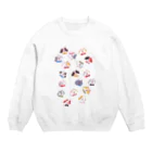 ゆきんこのネコたち Crew Neck Sweatshirt