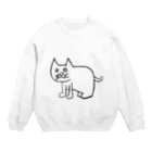 左向きの動物の左向きの動物 Crew Neck Sweatshirt