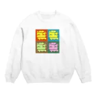 UTKの独特　おしゃれ　目　カラフル　かわいい　シンプル　オリジナル Crew Neck Sweatshirt