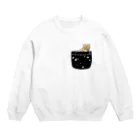 オカヤマのポケットにチーターを飼う Crew Neck Sweatshirt