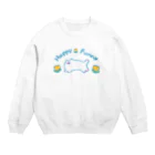 本調子のHappyFunnyねこちゃん Crew Neck Sweatshirt