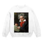 DRIPPEDのくわえタバコの男性 咥えタバコの男性-Beethoven ベートーヴェン- Crew Neck Sweatshirt