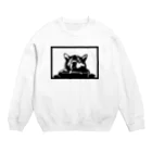 高橋わたがしの切り絵・犬 Crew Neck Sweatshirt