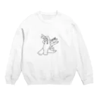 LL.officialの手影絵/うさぎ Conigli Crew Neck Sweatshirt