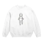 tamochanpapaのスタンディングたもん Crew Neck Sweatshirt