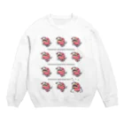 イラスト MONYAAT のCT115 海の底のあんこ姫*まだまだいける*ミニミニ Crew Neck Sweatshirt