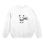 aiart aimiのレトロパンダちゃんとブーケ Crew Neck Sweatshirt