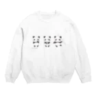 aiart aimiのレトロパンダの三兄弟 Crew Neck Sweatshirt