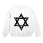 funny globuleのelectric hexagram  Crew Neck Sweatshirt