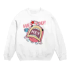 イラスト MONYAAT のHEY YOU!*釣れたかもA* Crew Neck Sweatshirt