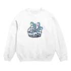 サメ わりとおもいのサメがたくさんトラックに Crew Neck Sweatshirt