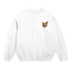 しめじ猫17のレオンの変顔 Crew Neck Sweatshirt