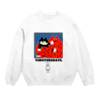 amgr.のcat punch punch Crew Neck Sweatshirt