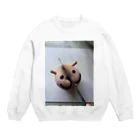 チワワハウスの切られる寸前のパンon the まな板 Crew Neck Sweatshirt