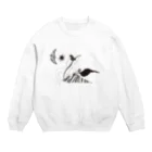 yomoyamaの山のうえで災いがくるのを見張る女 Crew Neck Sweatshirt