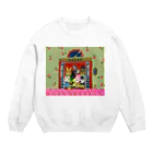 YUMIKITAGISHIのエレベーターはうさぎでギュウギュウ Crew Neck Sweatshirt