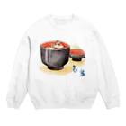 ぽんぽこ商店の餅の食べ方　ぜんざい Crew Neck Sweatshirt