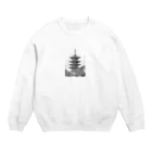 ヤマムーの八坂の塔 Crew Neck Sweatshirt