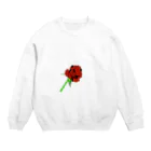 darumaの一輪のバラ Crew Neck Sweatshirt