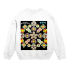 花とカルシウムの食べ物だって芸術なり！ Crew Neck Sweatshirt