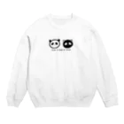 xiangの白と黒のパンダ Crew Neck Sweatshirt