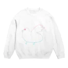 西狗（サイガウ）の虹色鳩さーん( ᐛ ) Crew Neck Sweatshirt