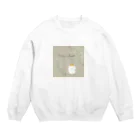 どるちぇ＊うさぎの《ボタニカル》＊かすみ草×しろくま＊誕生日花 Crew Neck Sweatshirt