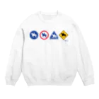 モノツクルヒト　Fuku～ふく～の馬標識 Crew Neck Sweatshirt