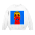 しぶき   やのメガネの男性 Crew Neck Sweatshirt