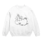 SHOP味み suzuri店のネミミィの水浴び Crew Neck Sweatshirt