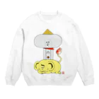 SHOP味み suzuri店のおペソ地蔵さま Crew Neck Sweatshirt