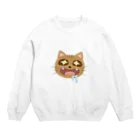 nanairoのよだれしたたるかわいいニャンコ　茶トラ Crew Neck Sweatshirt