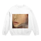 ithukinkiの女性の口元（油絵） Crew Neck Sweatshirt