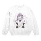 コロしちゃん屋さんのねこみみ地雷ゲーマーちゃん Crew Neck Sweatshirt