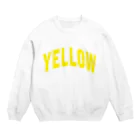 カレッジロゴ何か良いのイエローカレッジ Crew Neck Sweatshirt