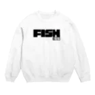 おもしろいTシャツ屋さんのFISHING　釣り　FISH　 Crew Neck Sweatshirt