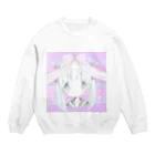 おやすみツインテールの遺影でいぇーい Crew Neck Sweatshirt