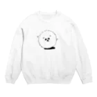 osam0508の白　まんまるポメラニアン Crew Neck Sweatshirt