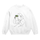 ピン子ちゃんのみせの監視するピン子ちゃん　アクセント Crew Neck Sweatshirt