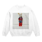 kasumiyolosiyomisuの赤いブーツを履いたうさぎ Crew Neck Sweatshirt