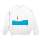 小鳥と映画館の夏でも冬でも飛び込み選手 Crew Neck Sweatshirt