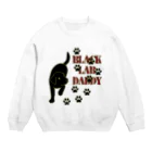 ハッピー・ラブラドールズのBlack Lab Daddy　ブラックラブラドール Crew Neck Sweatshirt