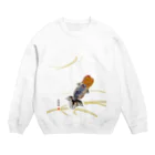 花錦園　～Kakin-en～の【金魚】江戸錦～藍のゆらめき～ Crew Neck Sweatshirt