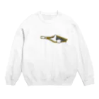 そらまめのチャックから猫 Crew Neck Sweatshirt