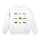 にこぴの生きもの屋さんのイモムシ図鑑 Crew Neck Sweatshirt