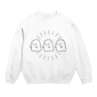 はんぺんのおばけちゃん さんにん Crew Neck Sweatshirt