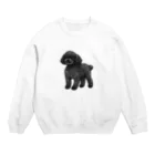 chippokeのトイプードル ブラック Crew Neck Sweatshirt