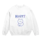 わくせいたろうまんのはっぴーねこ Crew Neck Sweatshirt